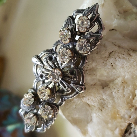 Vintage Rhinestone Brooch Pin - Picture 2 of 3